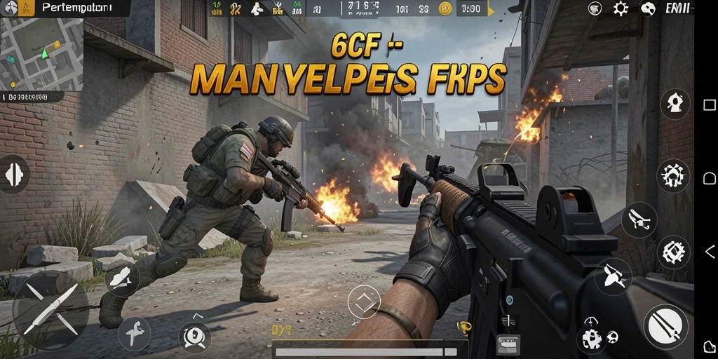 Tampak aksi seru dari permainan FPS 6CF dengan grafis yang menawan.