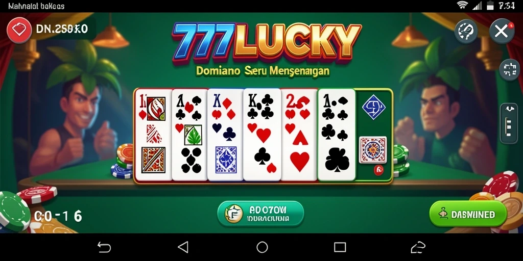 Gameplay seru Domino di 777LUCKY dengan grafis menarik.