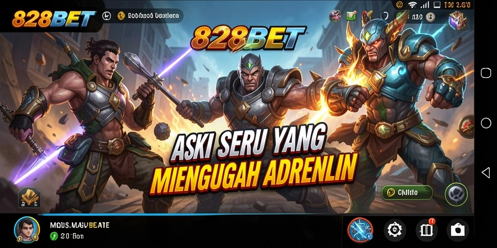 Tampilan seru gameplay 828BET dengan pertarungan mendebarkan.