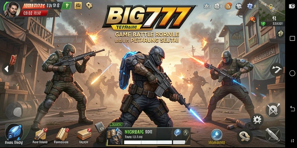 Tampilan gameplay seru dalam BIG777 dengan intensitas Battle Royale.
