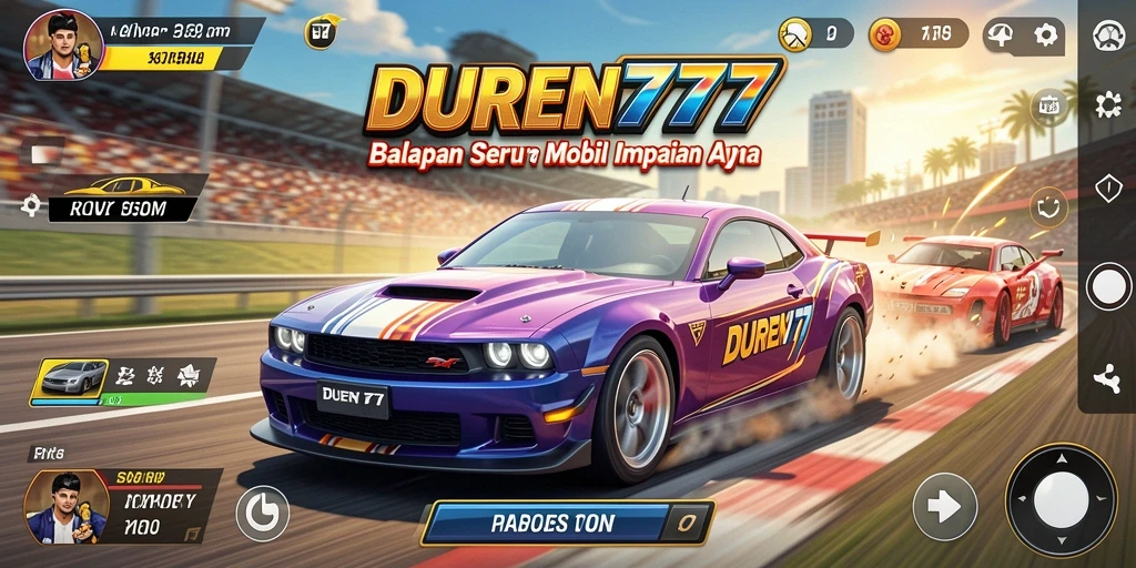 Tampilan aksi balapan memukau dalam gameplay DUREN777.