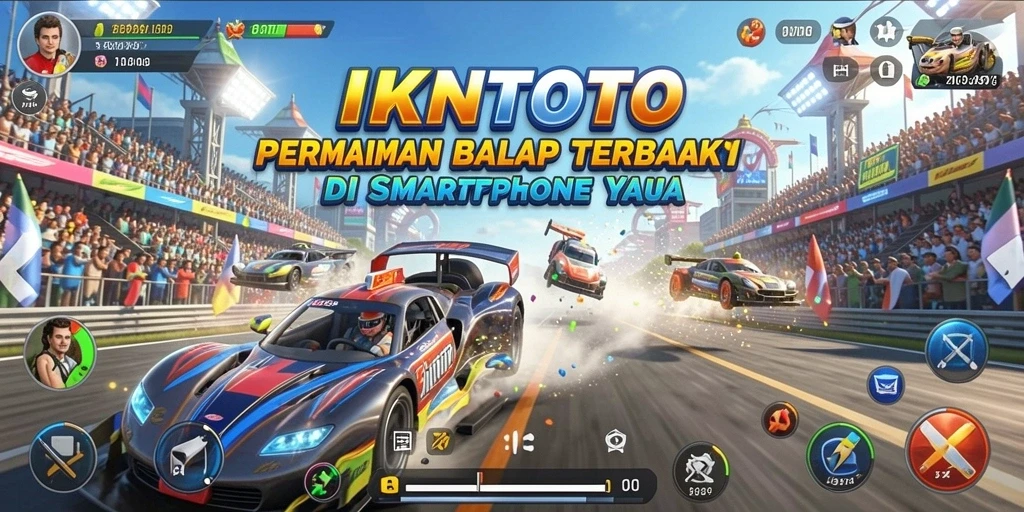 Tampilan menegangkan dari balapan dalam game IKNTOTO.