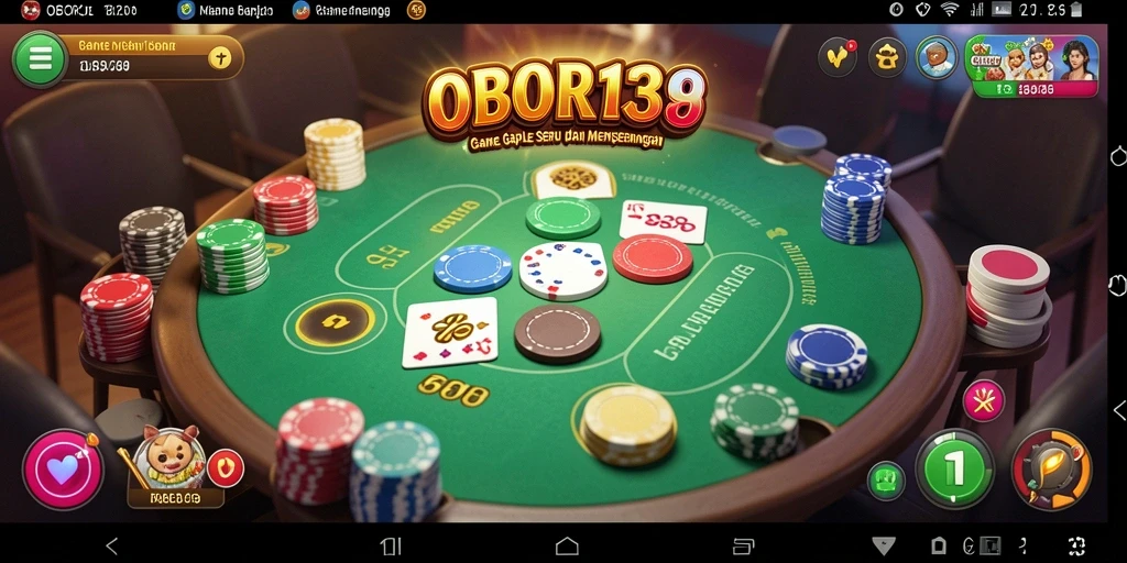 Tampilan gameplay seru dari OBOR138 saat bermain Gaple.