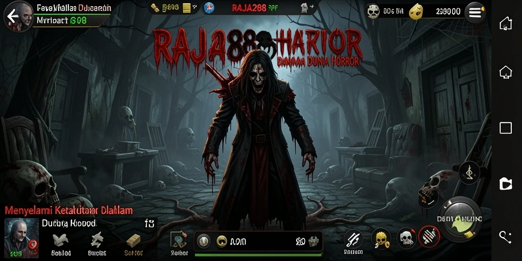 Screenshot menampilkan suasana mencekam dalam gameplay RAJA288.