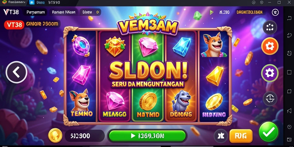 Screenshot utama VT38 menampilkan aksi seru permainan Slot.